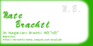 mate brachtl business card